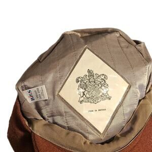 Made In Britian Vtg Rust 100% Wool Flat/Newsboy Cap, British Home Store Sz XL